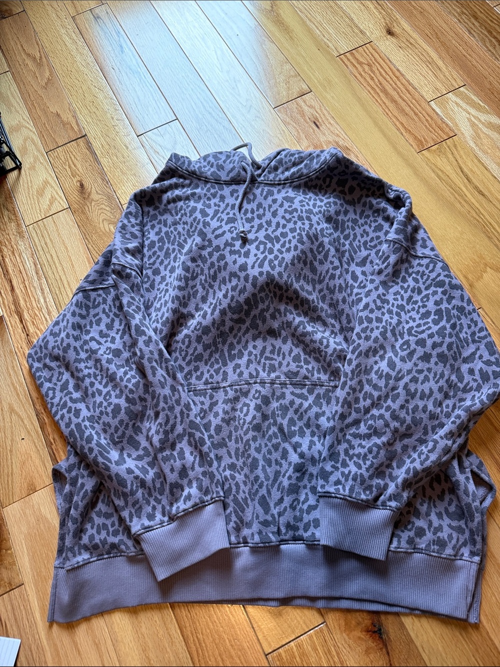 American Eagle Outfitters Purple Leopard Print Sweatshirt - Size M